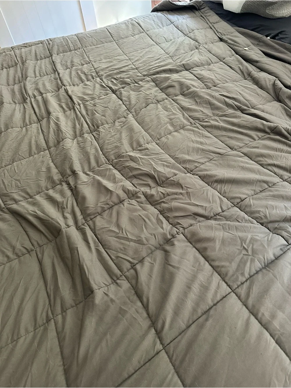 Big Blanket Co XL 40 lb King Weighted Blanket Gray w/ Duvet Cover